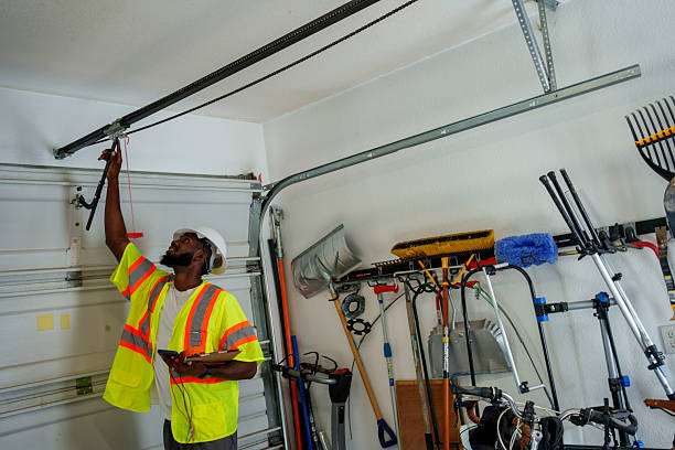 Professional Garage Door Installation technician working in Woodstown, NJ
